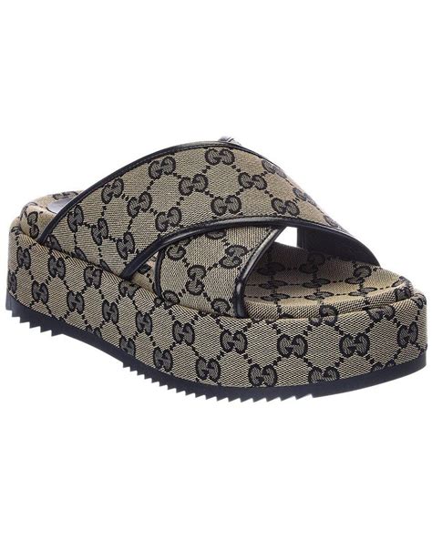 yg gucci sandals picture|Gucci gg platform sandals.